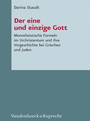 cover image of Der eine und einzige Gott